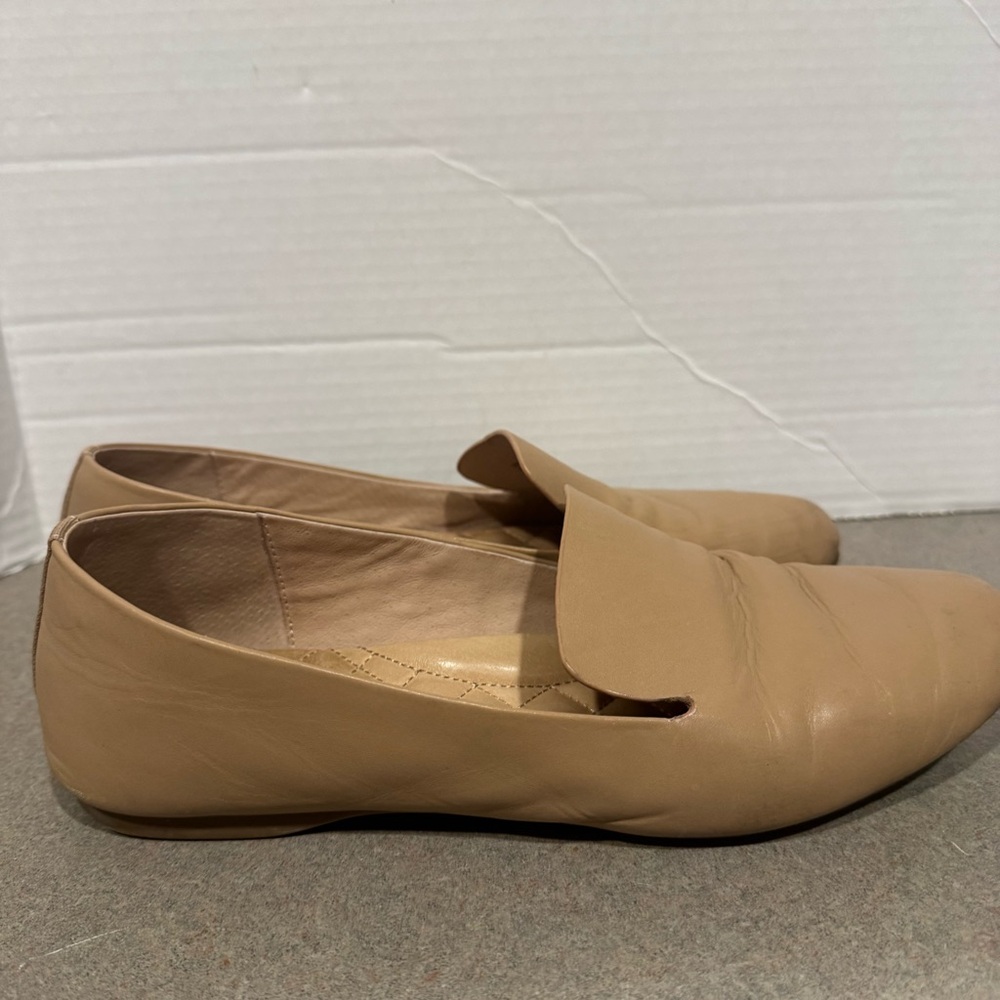 Birdies Elegant Tan Leather Women's Cushioned Loafers Flats Size 9